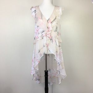 Leith romance hi low design sleeveless top